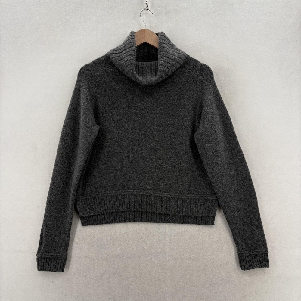 Esprit Sweater Womens Small Gray 100% Cashmere Turtleneck Knit Pullover Cozy